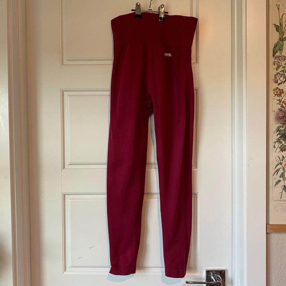 Aybl Women's Burgundy and Red Gym Leggings